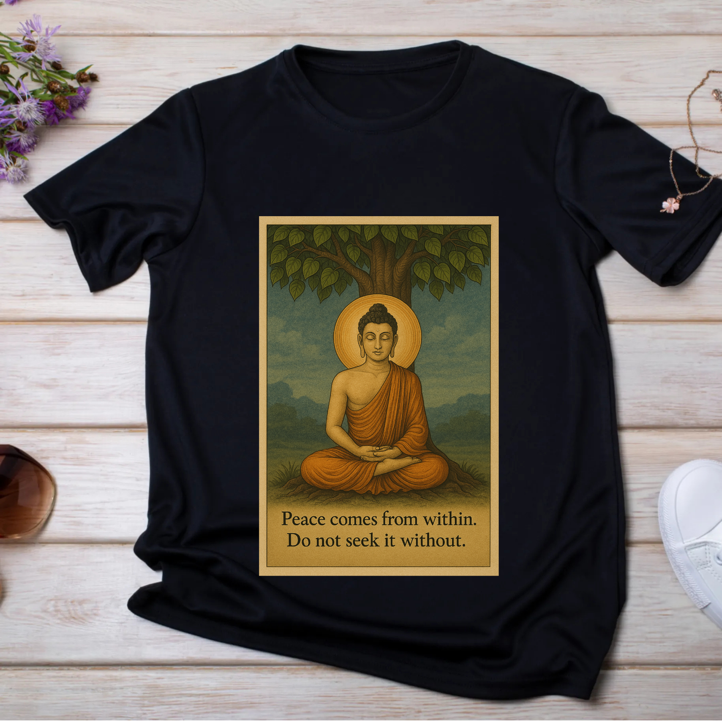 Lord Buddha Peace Unisex Classic Crew T-Shirt