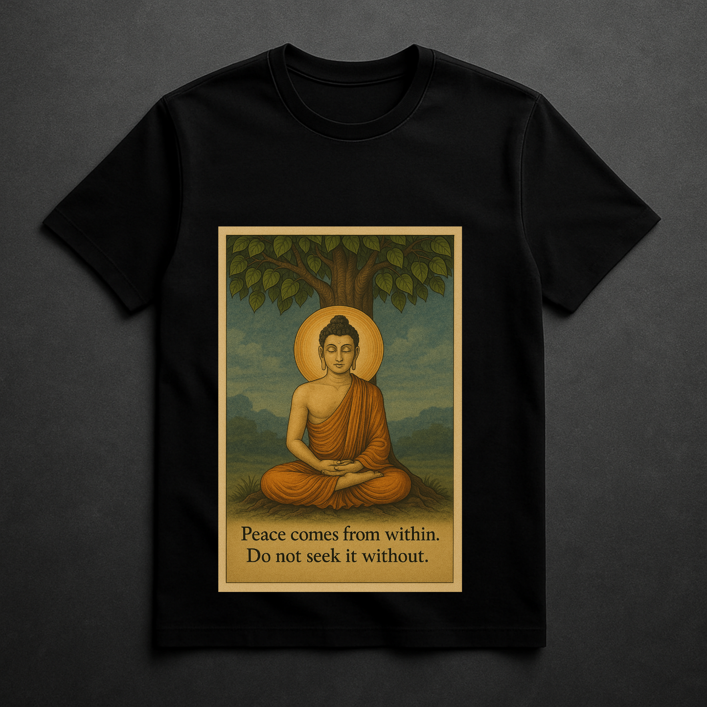 Lord Buddha Peace Unisex Classic Crew T-Shirt