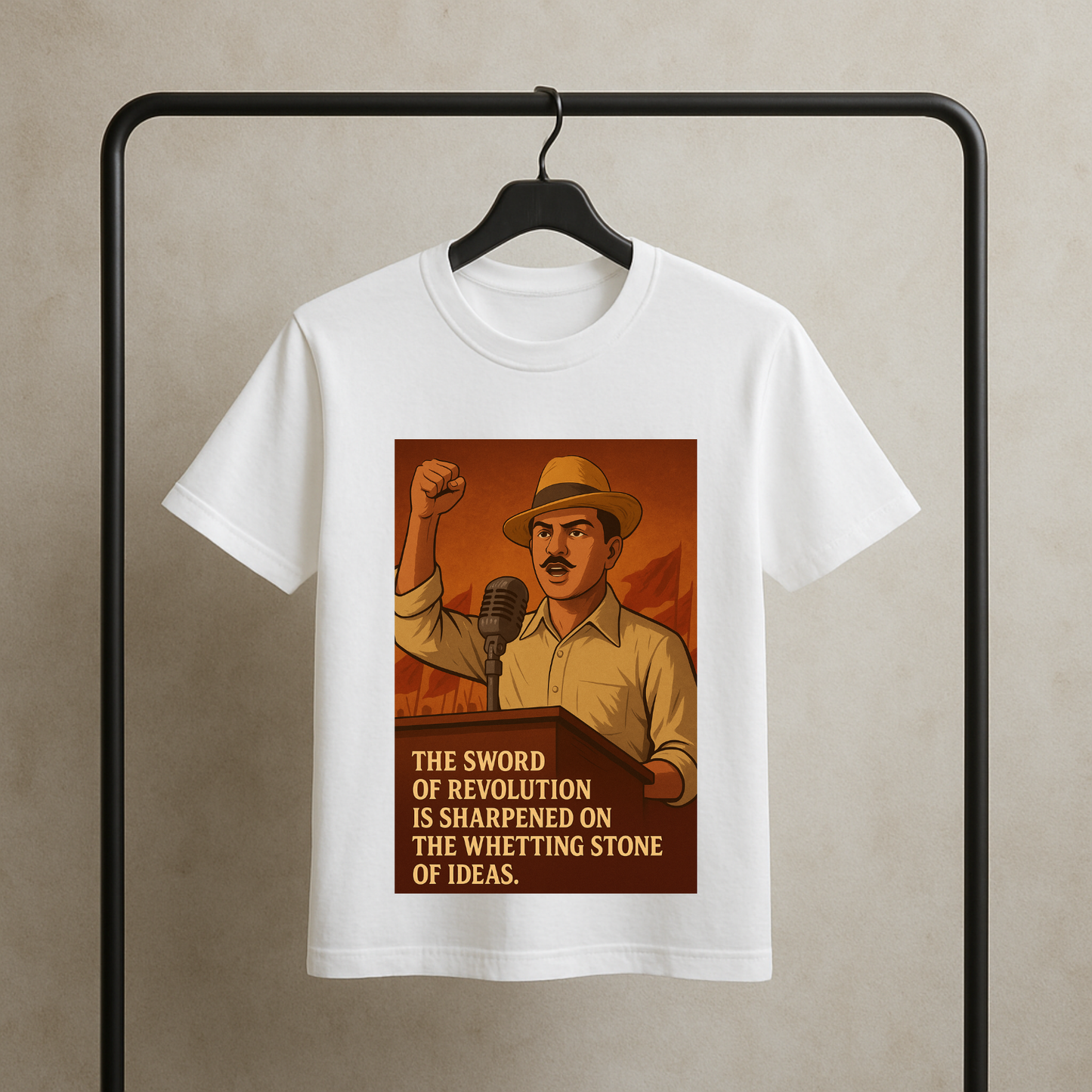 Bhagat Singh Inspirational Unisex Classic Crew T-Shirt