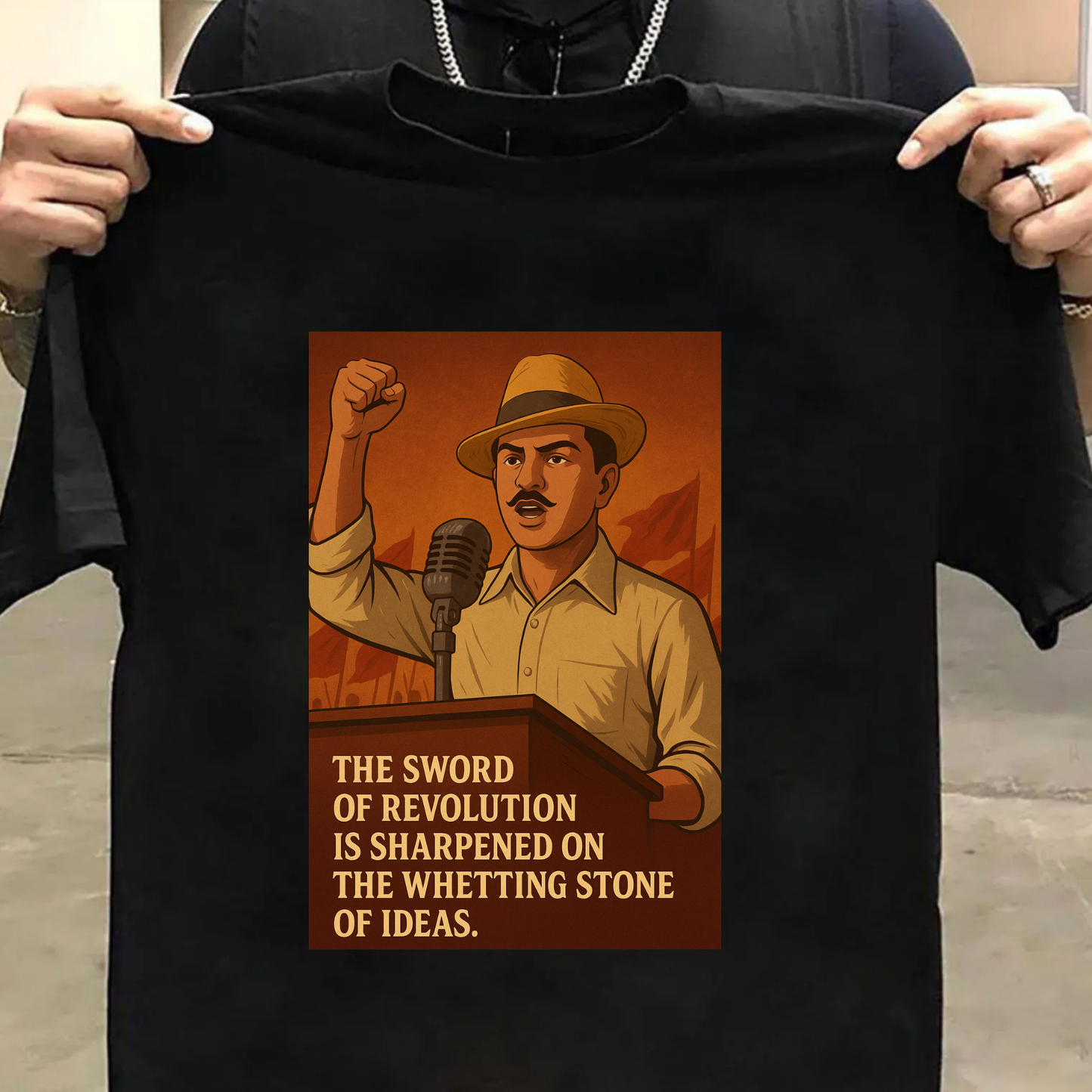 Bhagat Singh Inspirational Unisex Classic Crew T-Shirt