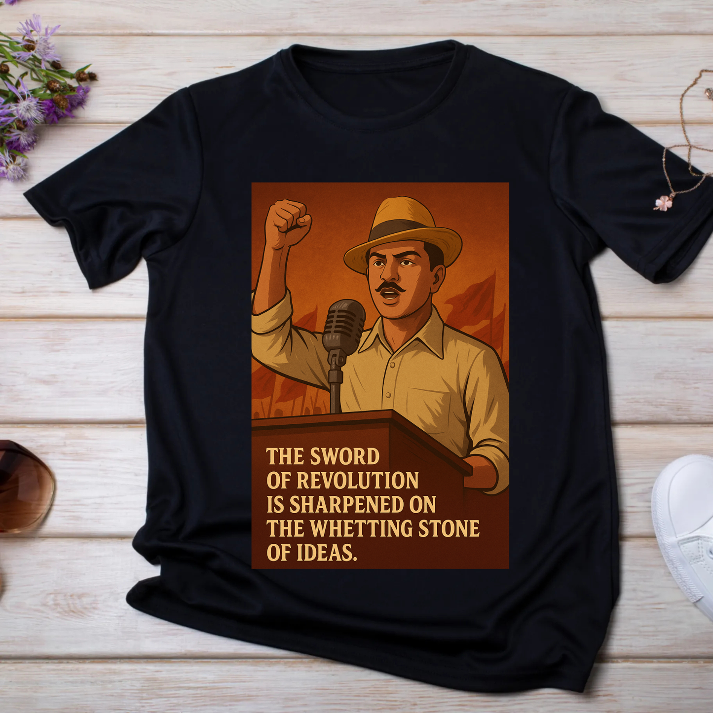 Bhagat Singh Inspirational Unisex Classic Crew T-Shirt